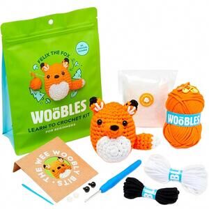 The Woobles Felix the Fox Crochet Kit Beginners Orange NWT